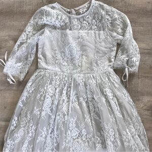 NEW Trish Scully Floral Ivory Lace Dress SZ 14